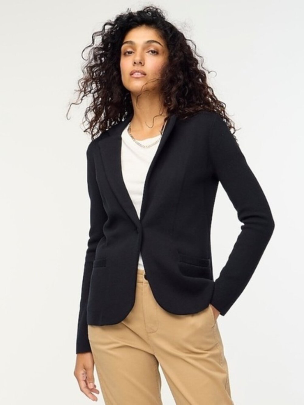 J. Crew Schoolboy Sweater Blazer BF227 in Black Size Medium
